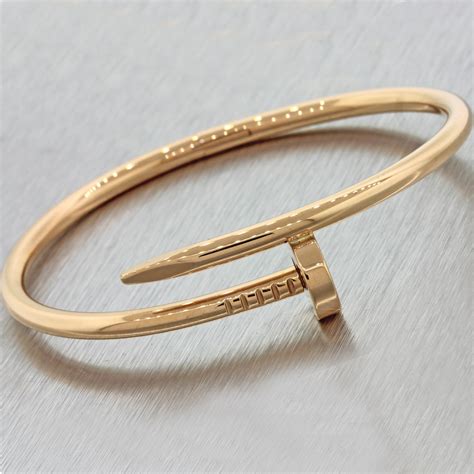 bracelet cartier clou or|cartier nail bracelet original.